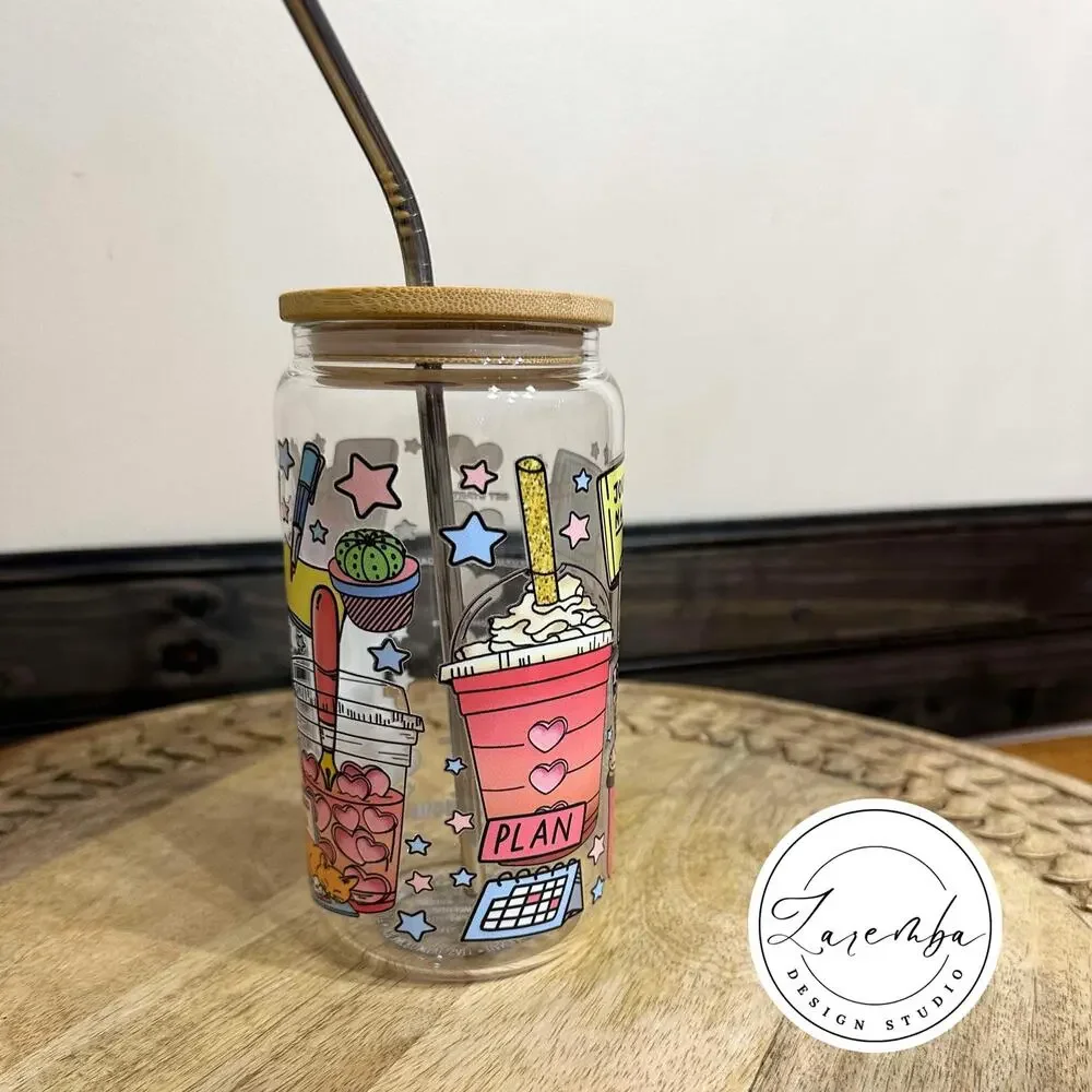 Boss Babe Fuel Libbey Cup, Working Office Beer Can Glass, 16 oz Sipper Glass